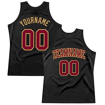 Amazon.com: Custom Basketball Jersey, Custom Black Maroon